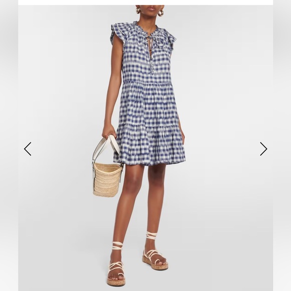 Veronica Beard see gingham cotton mini dress - Picture 2 of 6